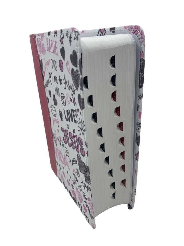 Biblia RVR60 Bolsillo rosa con indice